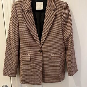 Mango Classic Houndstooth Blazer